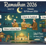 Ilustrasi Ramadhan 2026 dan jadwal awal puasa 1447 H