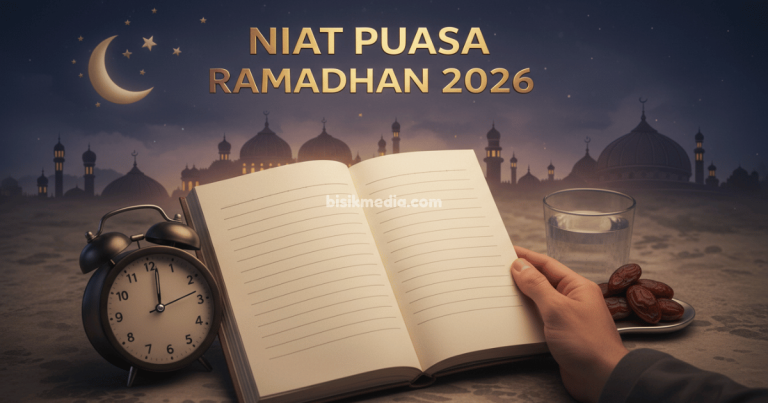 Niat Puasa Ramadhan 2026 tulisan Arab dan latin